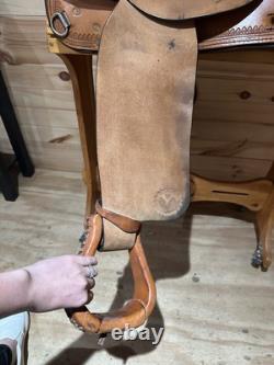 14 Circle Y Flex-Lite Barrel Racing Mounted Shooting Western Saddle Model 1540