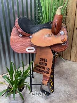 14 IBRA Western Barrel Horse Saddle Semi Bar Exc Condition