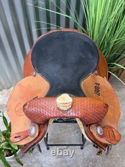 14 IBRA Western Barrel Horse Saddle Semi Bar Exc Condition