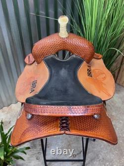 14 IBRA Western Barrel Horse Saddle Semi Bar Exc Condition
