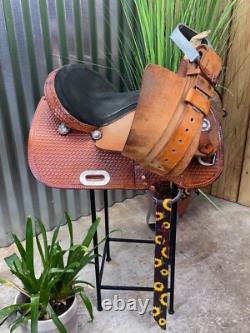 14 IBRA Western Barrel Horse Saddle Semi Bar Exc Condition