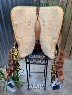 14 IBRA Western Barrel Horse Saddle Semi Bar Exc Condition