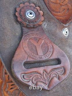 14 Inch CIRCLE Y Barrel Saddle FQHB, Deep Seat, Square Skirt