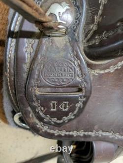 14 Inch Used Martin Clinton Anderson Model Western Trail Saddle 1080-11373