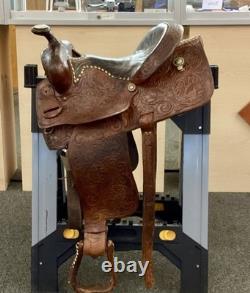 14 Martha Josey Longhorn Leather Barrell Horse Saddle