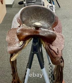 14 Martha Josey Longhorn Leather Barrell Horse Saddle