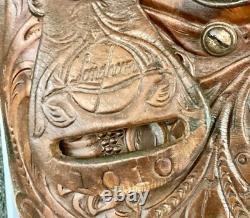 14 Martha Josey Longhorn Leather Barrell Horse Saddle