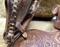 14 Martha Josey Longhorn Leather Barrell Horse Saddle
