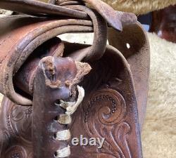 14 Martha Josey Longhorn Leather Barrell Horse Saddle