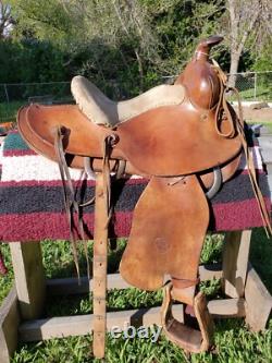 14 N Porter Western Saddle, Antique Gem Back To Brand New