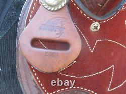 14'' Sqh Bars #5081 Simco Roughout Western Barrel Saddle