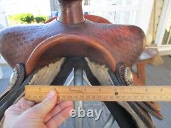 14'' Sqh Bars #5081 Simco Roughout Western Barrel Saddle