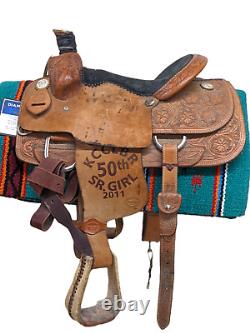 14 Used Teskey's Western Roping Saddle 2-1412