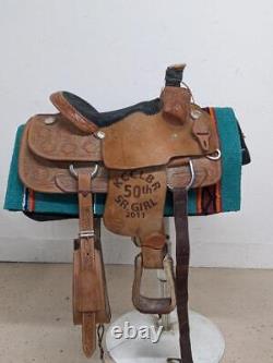 14 Used Teskey's Western Roping Saddle 2-1412