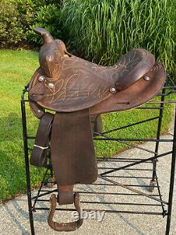 14 Vintage CIRCLE Y Western Barrel Horse Saddle