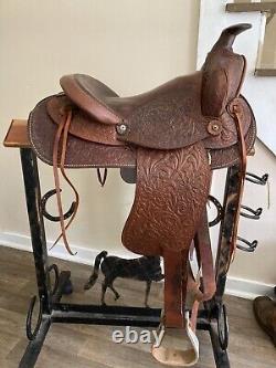 14 Vintage Western Kids Fancy Tooled Saddle #494