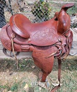 14 Vintage Youth Western Saddle Number 1492