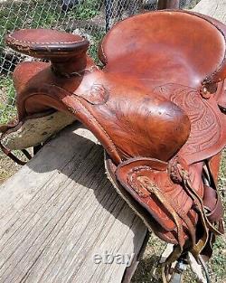 14 Vintage Youth Western Saddle Number 1492