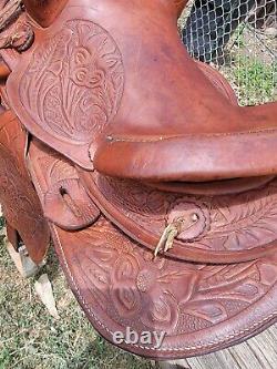 14 Vintage Youth Western Saddle Number 1492