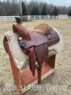 14 Western Roping Saddle 6.5 Gullet, SQHB