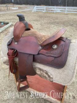 14 Western Roping Saddle 6.5 Gullet, SQHB