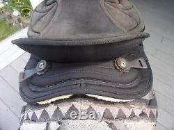 14'' black big horn #599 western Suede barrel / trail saddle QHB w saddle pad