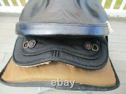 15'' #101 Black Big horn Leather & Cordura western barrel trail saddle QH BARS