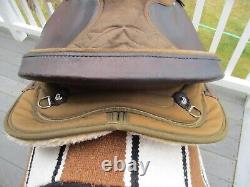 15'' #102 Brown big horn leather & cordura western barrel trail saddle QH BARS