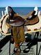 15'' #102 Brown Big Horn Leather & Cordura Western Barrel Trail Saddle Qh Bars