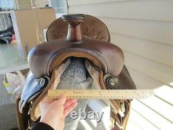 15'' #102 brown Big horn Leather & Cordura western barrel trail saddle QH BARS