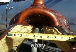 15 15.5 16 Silver Mesa Used Western Roping Pleasure Trail saddle rigged to ride