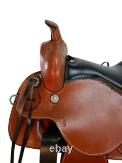 15 16 17 18 Western Barrel Saddle Pleasure Trail Tooled Used Leather Horse Tack
