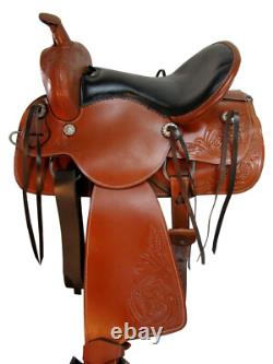 15 16 17 18 Western Barrel Saddle Pleasure Trail Tooled Used Leather Horse Tack