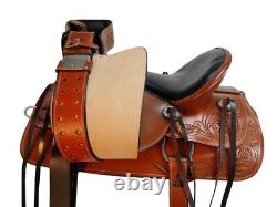 15 16 17 18 Western Barrel Saddle Pleasure Trail Tooled Used Leather Horse Tack