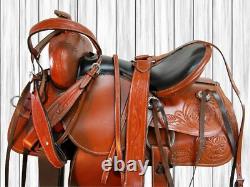 15 16 17 18 Western Barrel Saddle Pleasure Trail Tooled Used Leather Horse Tack