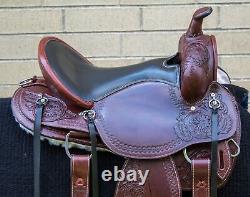 15 16 17 18 Western Horse Saddle Leather Endurance Comfy Trail Tack Set Used