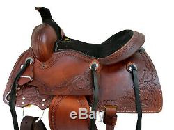 15 16 17 Used Western Saddle Horse Roping Trail Pleasure Ranch Leather Tack Set