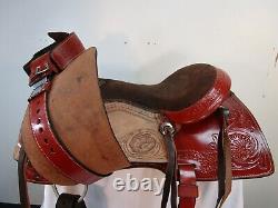 15 16 Used Roping Saddle Western Horse Pleasure Ranch Trail Tooled Leather Tack