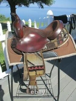 15'' #184 Southwest Big horn Leather & Cordura western barrel trail saddle QHB