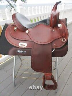 15'' # 351 Dakota Flex Semi Horse Bars Western Pleasure Trail Saddle USA 27#