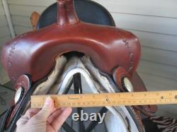 15'' # 351 Dakota Flex Semi Horse Bars Western Pleasure Trail Saddle USA 27#