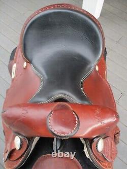 15'' # 351 Dakota Flex Semi Horse Bars Western Pleasure Trail Saddle USA 27#