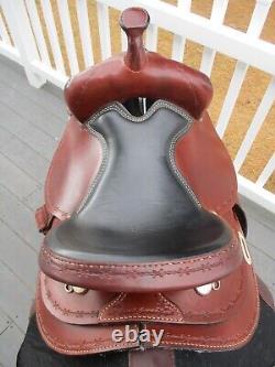 15'' # 351 Dakota Flex Semi Horse Bars Western Pleasure Trail Saddle USA 27#