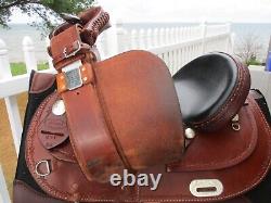 15'' # 351 Dakota Flex Semi Horse Bars Western Pleasure Trail Saddle USA 27#