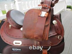 15'' # 351 Dakota Flex Semi Horse Bars Western Pleasure Trail Saddle USA 27#