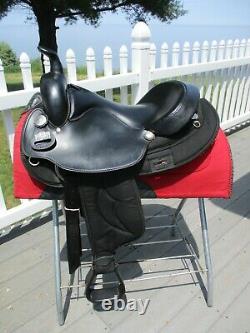 15.5'' #115 Black Big horn Arabian Leather & Cordura western trail saddle