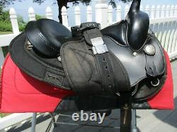 15.5'' #115 Black Big horn Arabian Leather & Cordura western trail saddle