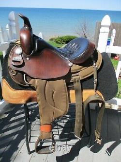 15.5 #116 Big Horn Arabian Western Leather & Cordura Saddle Arab Bars