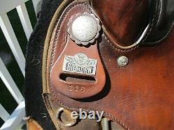 15.5 #116 Big Horn Arabian Western Leather & Cordura Saddle Arab Bars