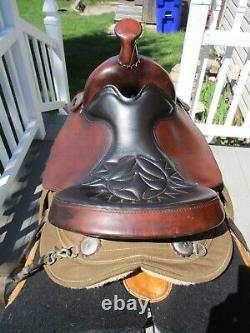 15.5 #116 Big Horn Arabian Western Leather & Cordura Saddle Arab Bars